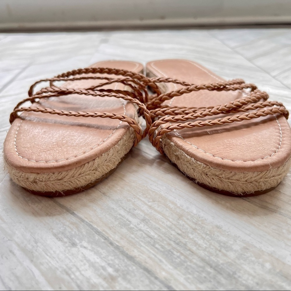 MADEWELL BROWN BRAIDED SLIP ON SANDALS | SIZE 9​​ - Picture 2 of 7